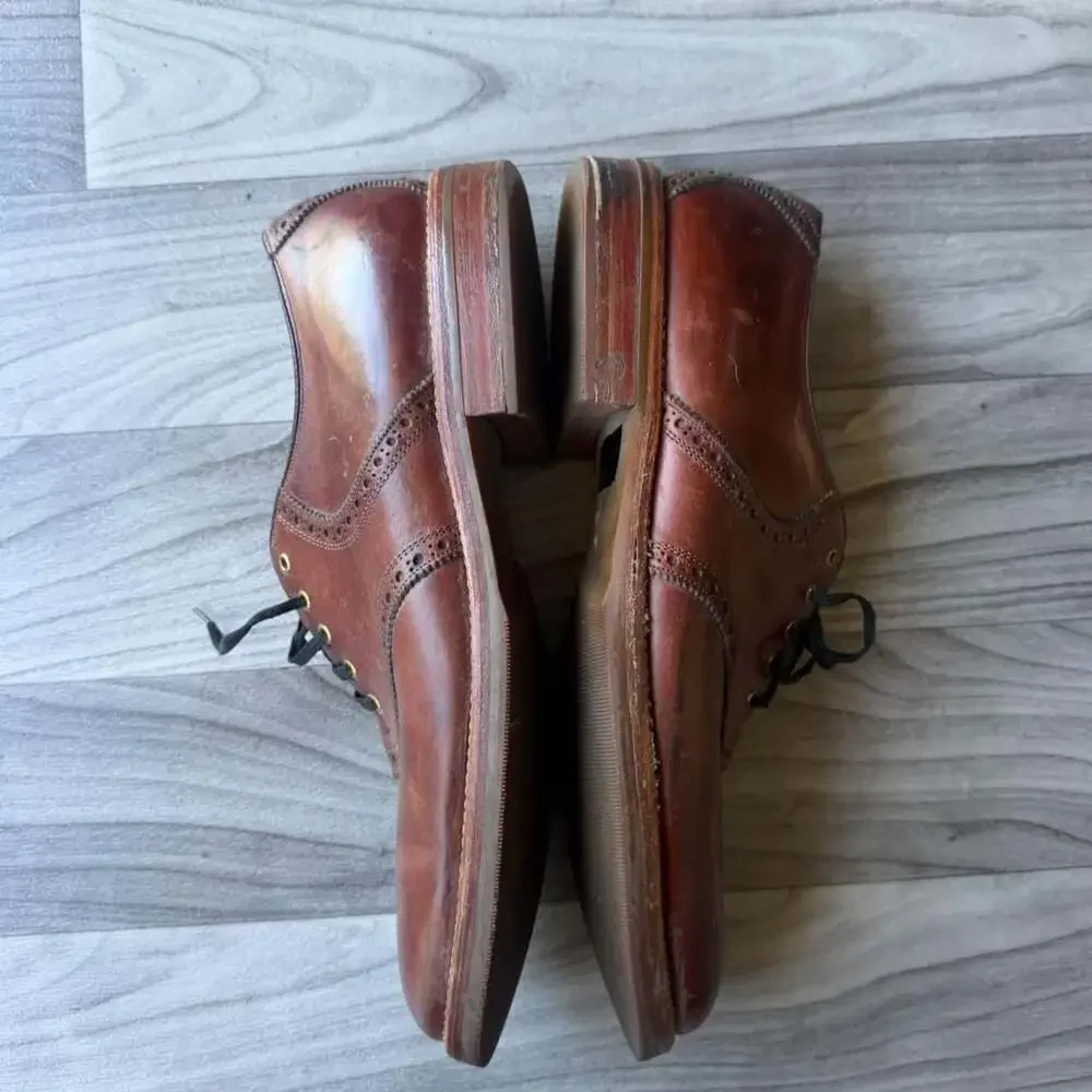 Johnston & Murphy Brown Leather Wingtip Dress Shoes